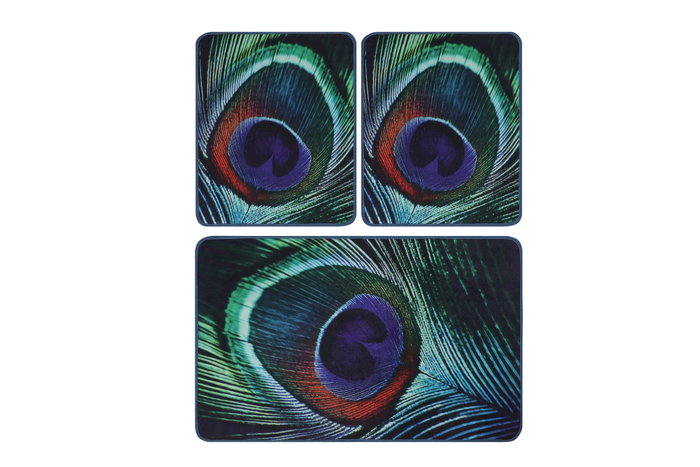 Mijölnir Juego de alfombrillas de baño Peacock multicolor